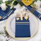 100-Pack 3-Ply Blue Disposable Paper Napkins, Soft & Absorbent for Parties & Weddings